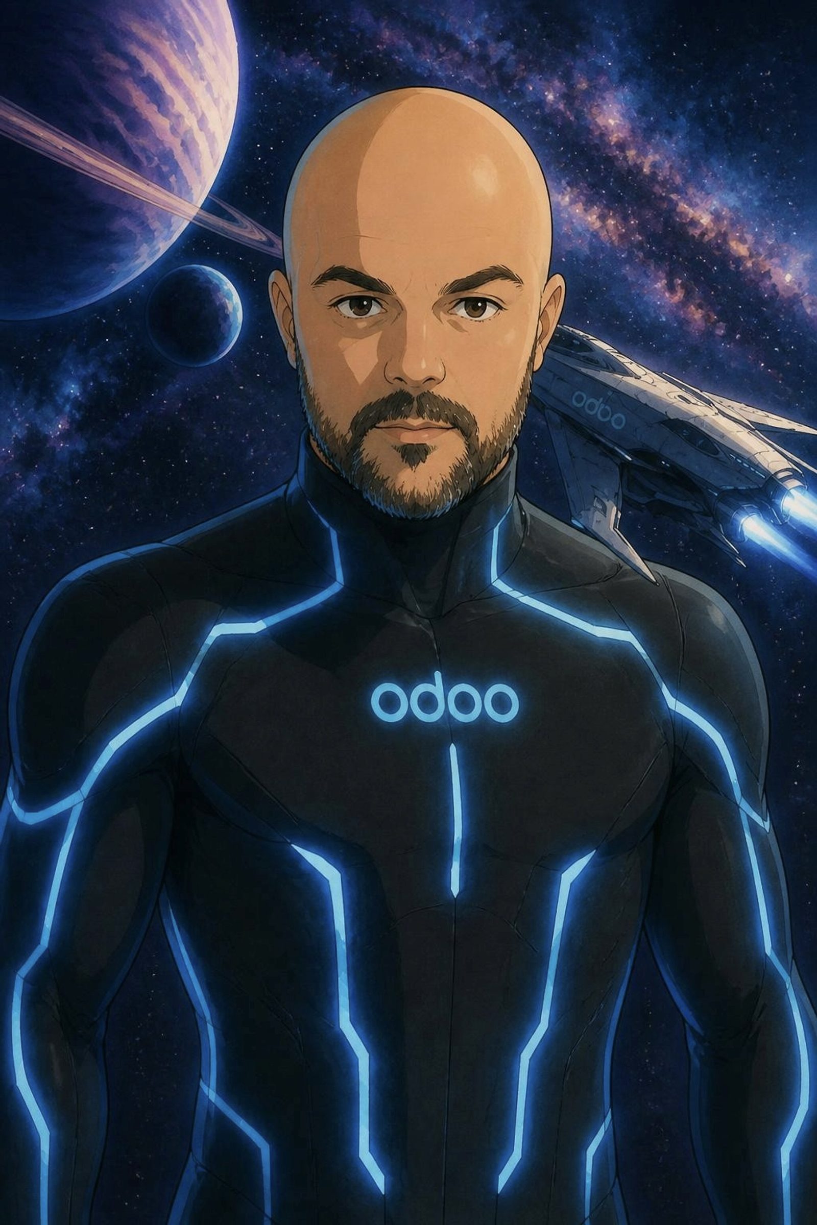 transformation-ia-photobooth-instantbox AI-transformed portrait from the InstantBox photobooth — science-fiction theme